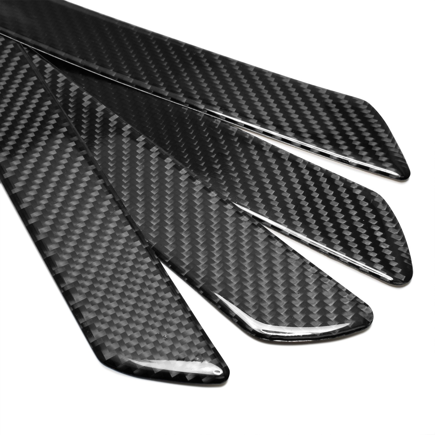RAM 2019 up Logo Real Carbon Fiber 4 Pcs Door Sill Kick Plates