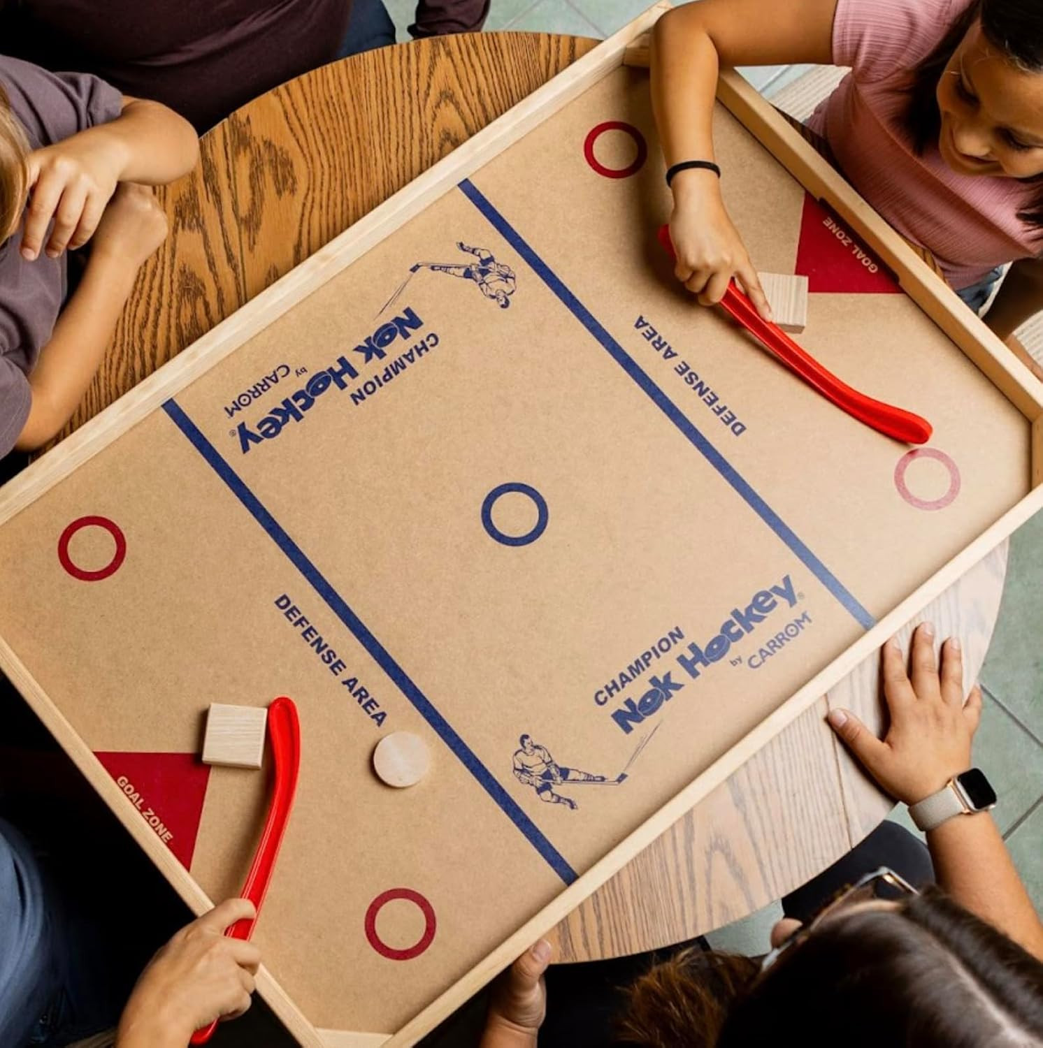 Champion Nok Hockey Game (Standard Size) — Wooden Board Games for Adults & Child
