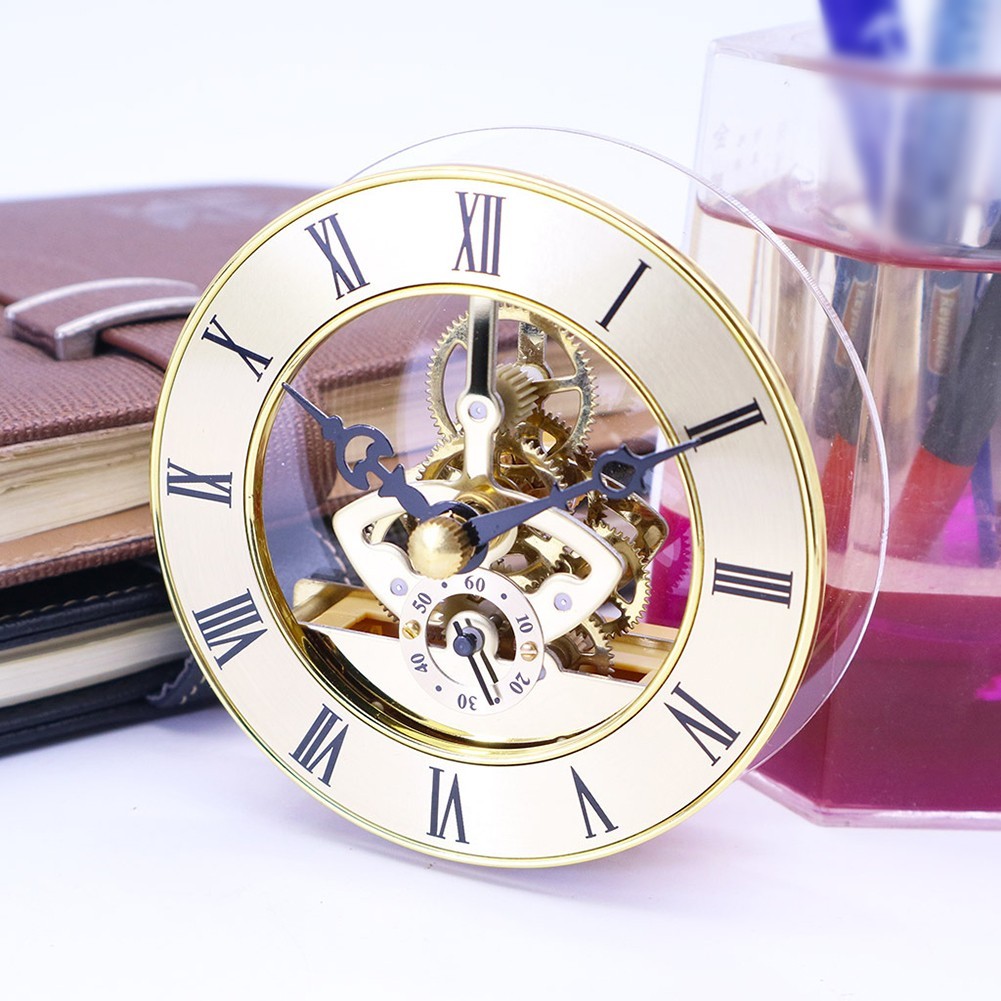 9) DIY Clock Repair Kit 86mm Roman Numeral Clock Insert Quartz Movement