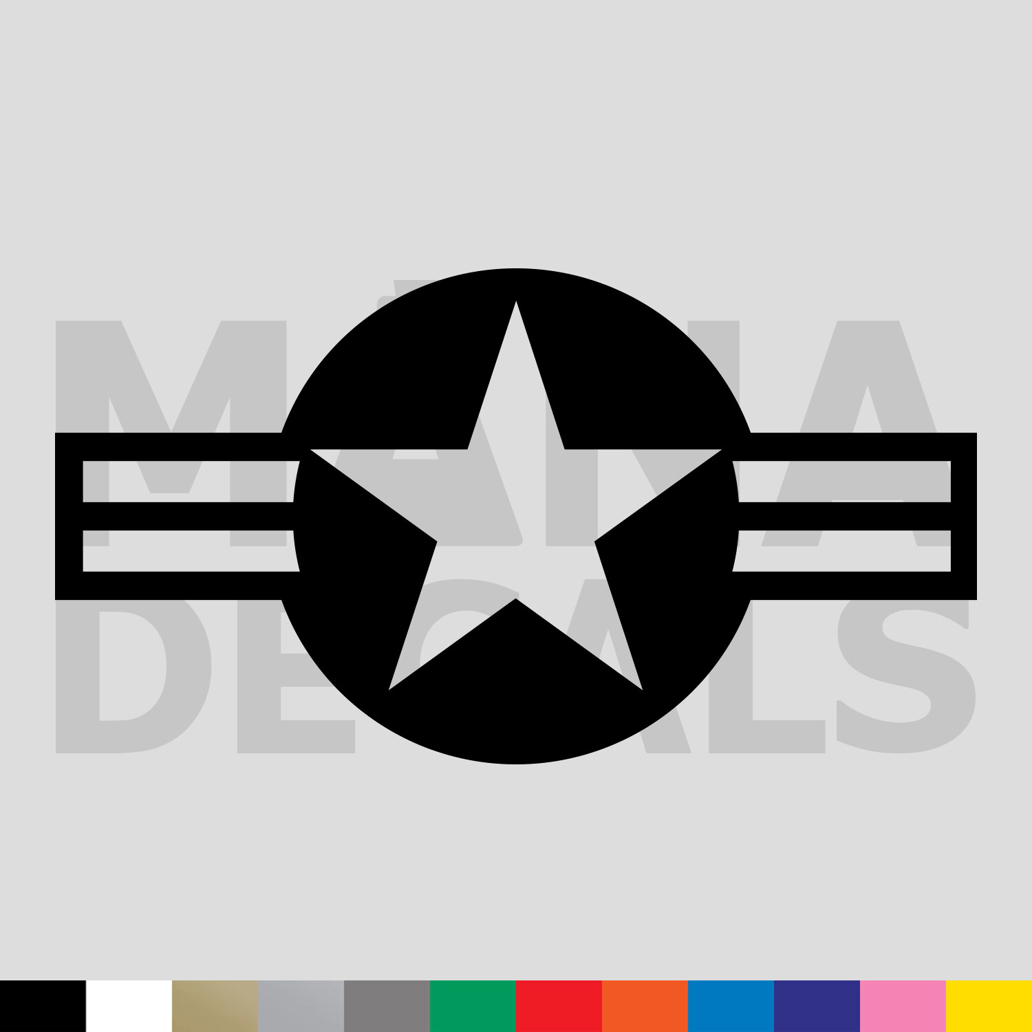 Star Emblem Vinyl Die Cut Decal Sticker – Military Air Force Army