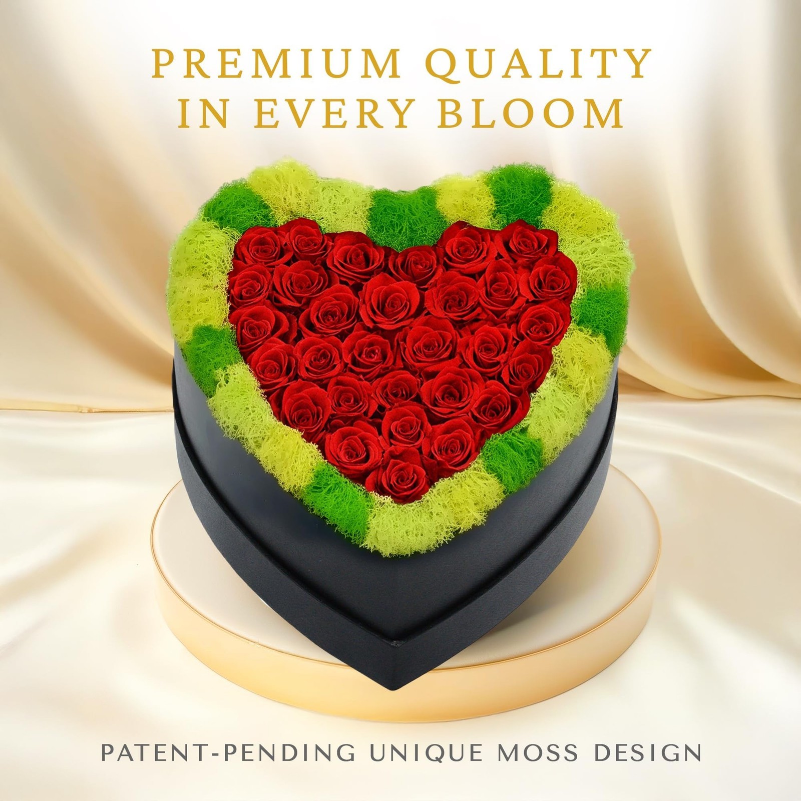 30 Preserved Roses Petite Forever Flowers Designer Heart-Shaped VALENTINES DAY