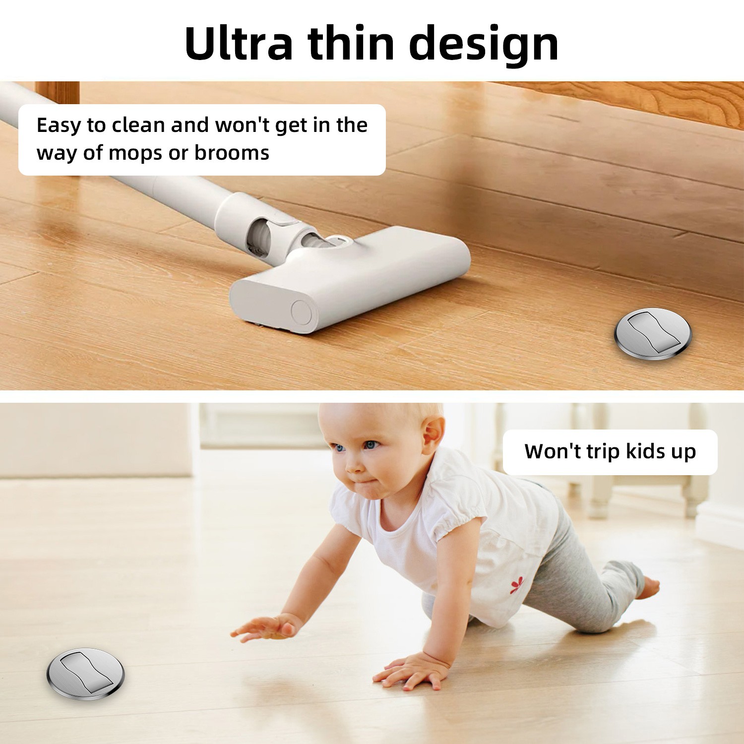 Stainless Steel Magnetic Door Stop,1 Pack Heavy Duty Door Stopper, Mount Magnets
