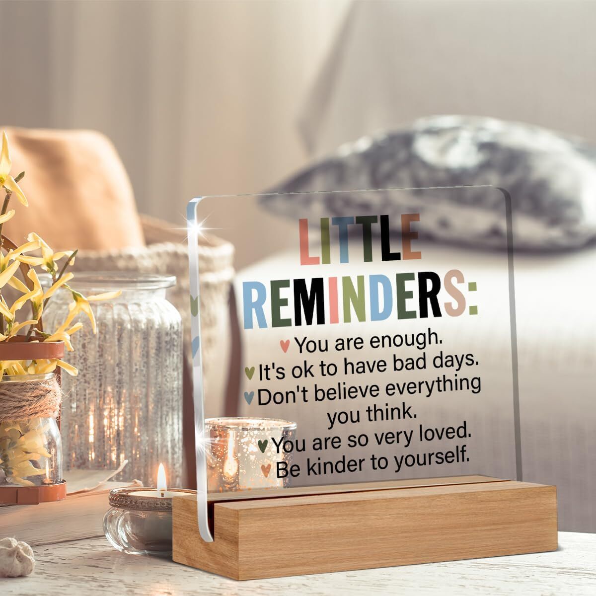 Inspirational Motivational Gifts Little Reminders You are Enough Clear Z-1