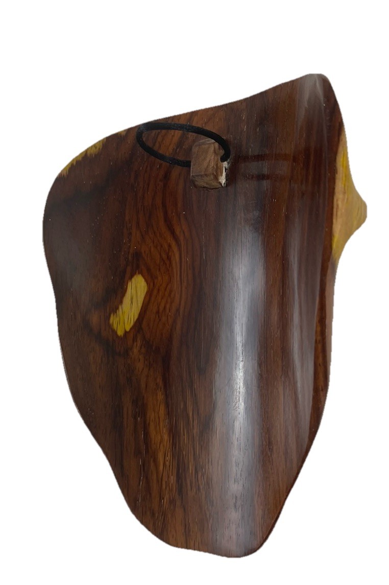 Tiki Solid Two-tone Carved Wood Face Mask Wall Hanging Decor Unbranded