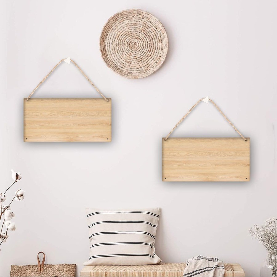 20/40/60pcs, Unprocessed Smooth Wooden Board, Wooden Signboard (With Rope)