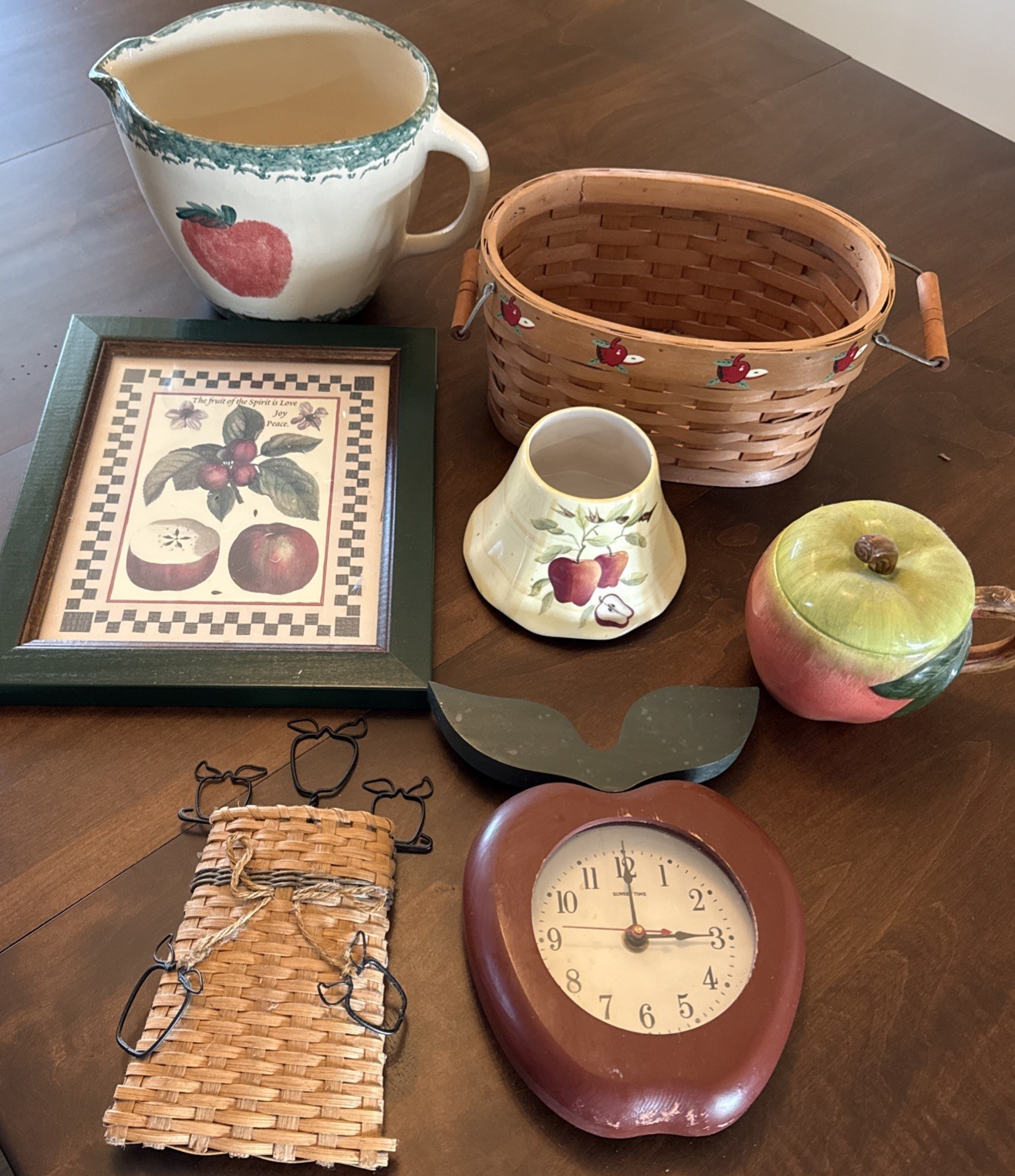 Vtg 90s Style Apple Kitchen Decor Lot Bundle Farmhouse Decor Country Grandmacore