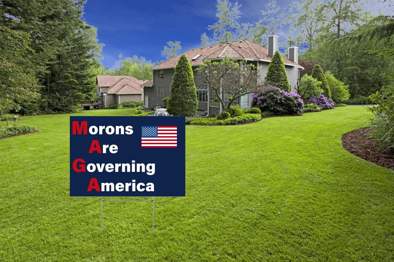 Anti Trump Yard Signs Political Protest Anti Maga Yard Sign with Yard Stake 1…