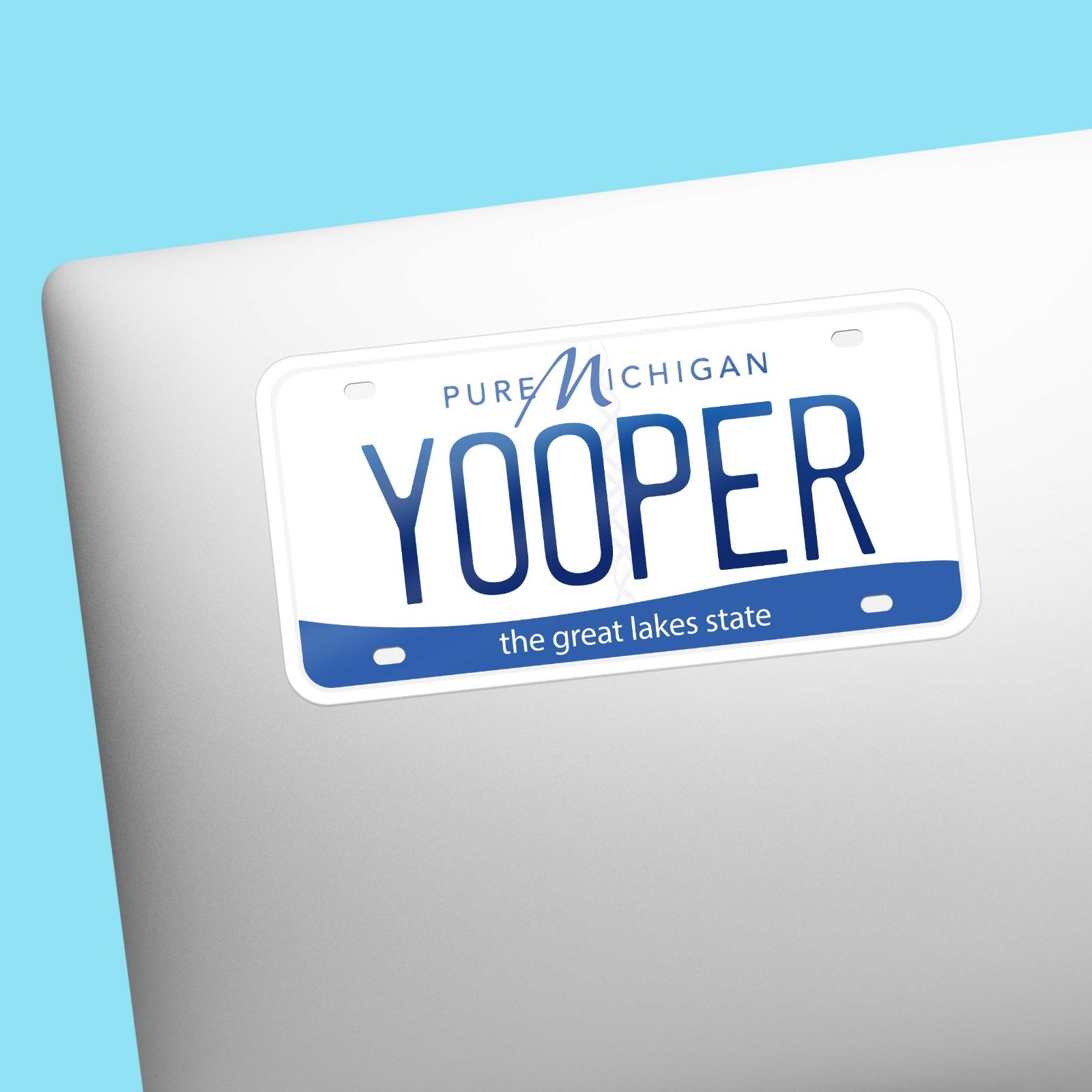 Michigan License Plate Sticker – Choose from 10+ MI Cities & Saying Decals