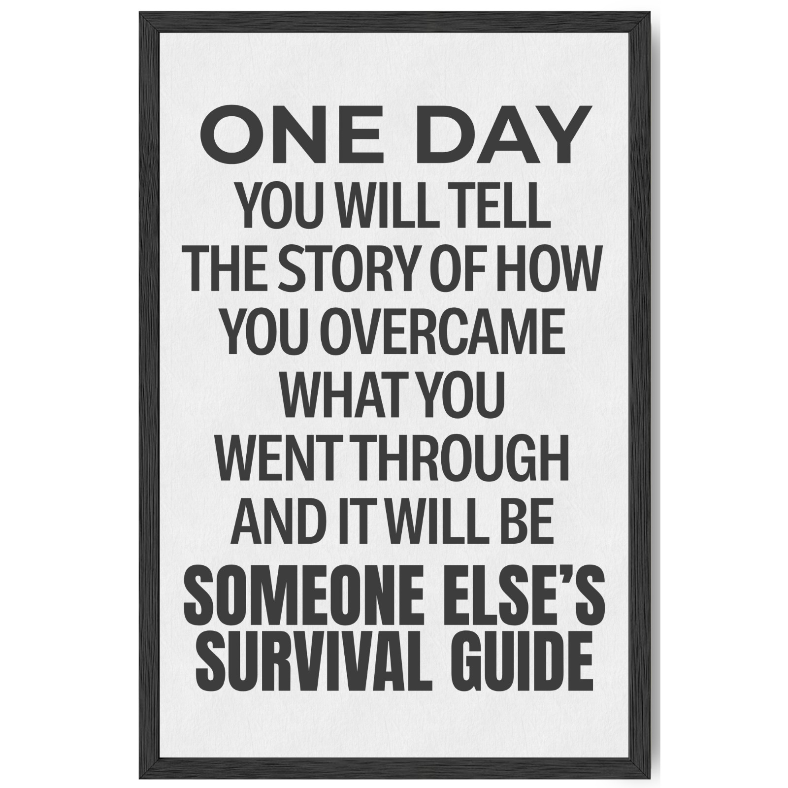 Motivational Quotes Wall Art Unframed Poster 11×17 Office Gym Decor Gift