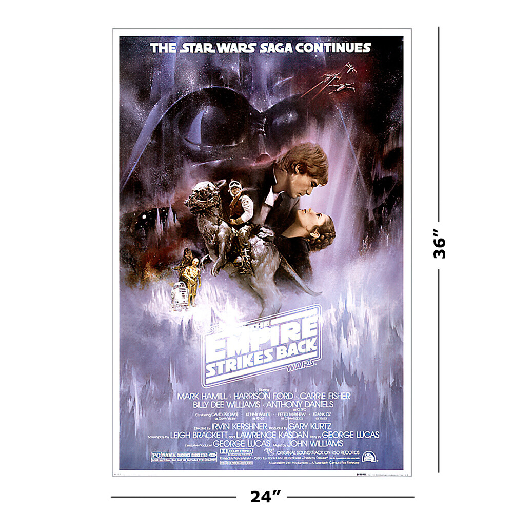 STAR WARS: EPISODE IV, V,& VI – MOVIE POSTER SET (REGULARS 2) (24″ X 36″)