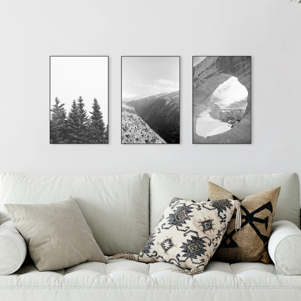 2-Pack Mainstays 12×18 Front Loading Picture Frames Black, Set of 3, Wall Decor