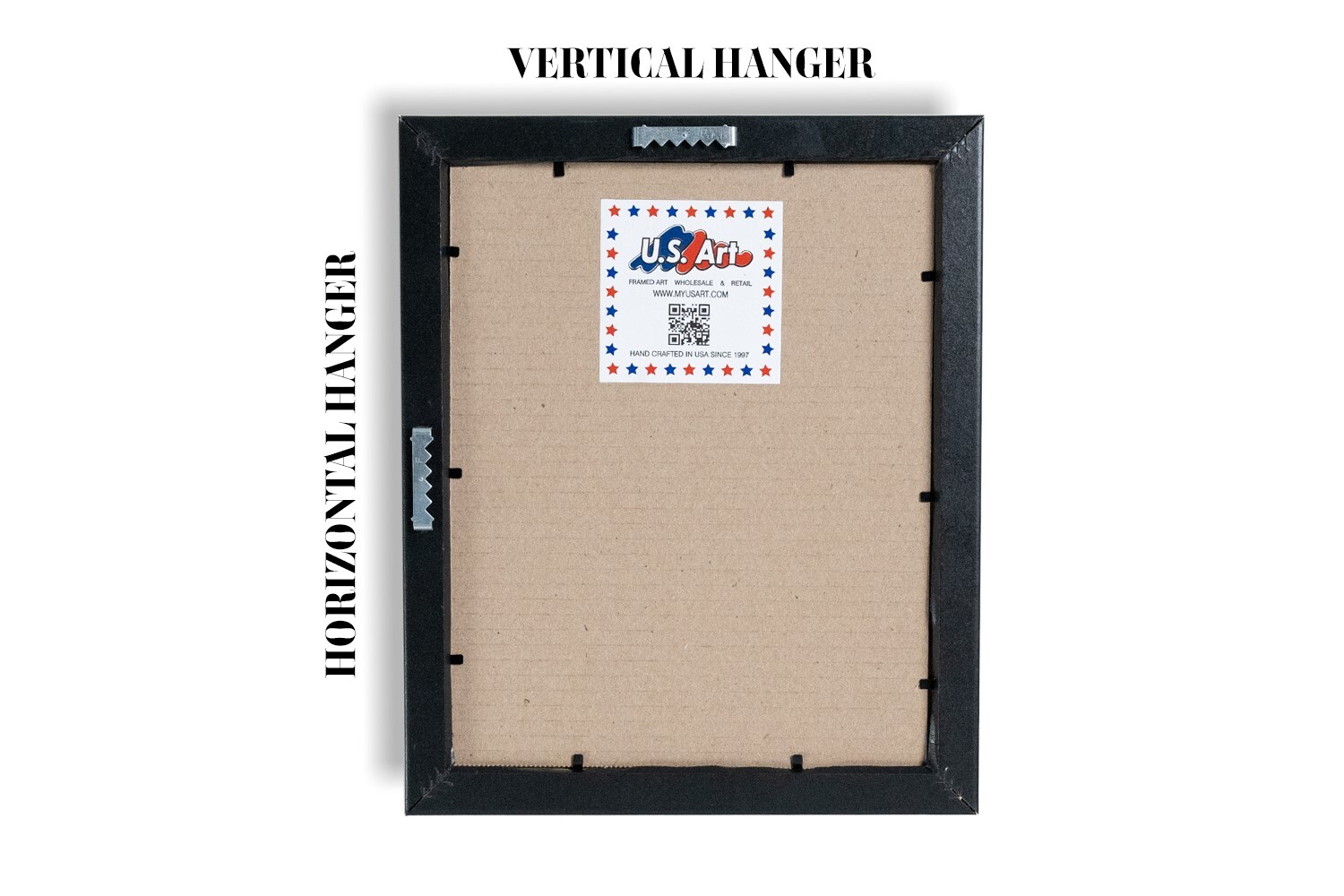 US ART Frames 0.75″ Black Solid Poplar Wood Picture Poster Frames S-B