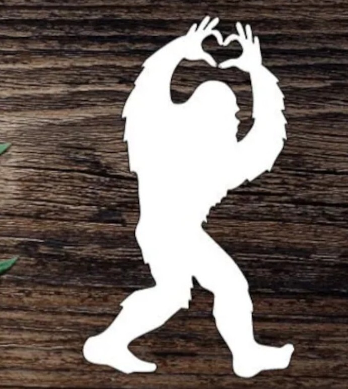 BIGFOOT LOVE Vinyl Decal for SUV Car Truck Bumper Wall Window laptop