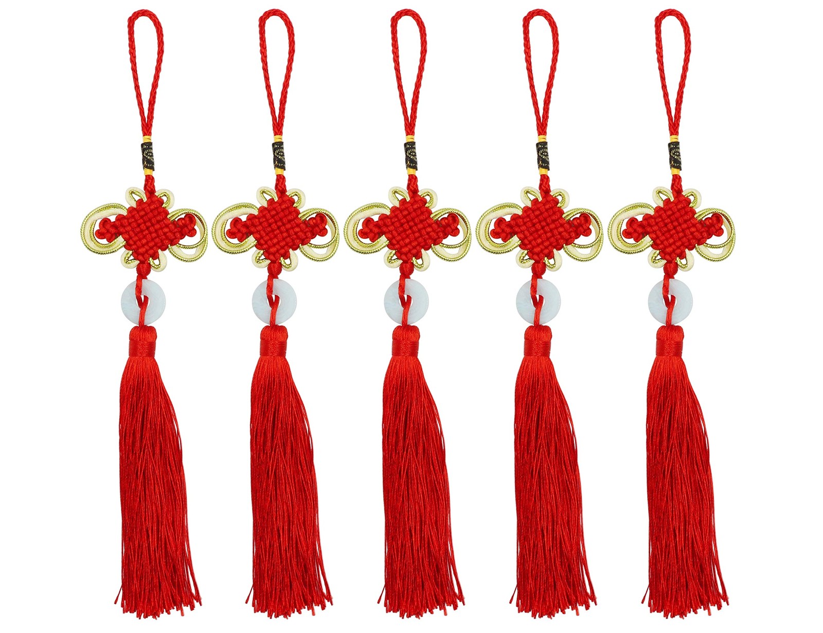 Chinese Tassel Chinese Knot, Red Handmade Tassels Chinese Knots Imitation Jad…