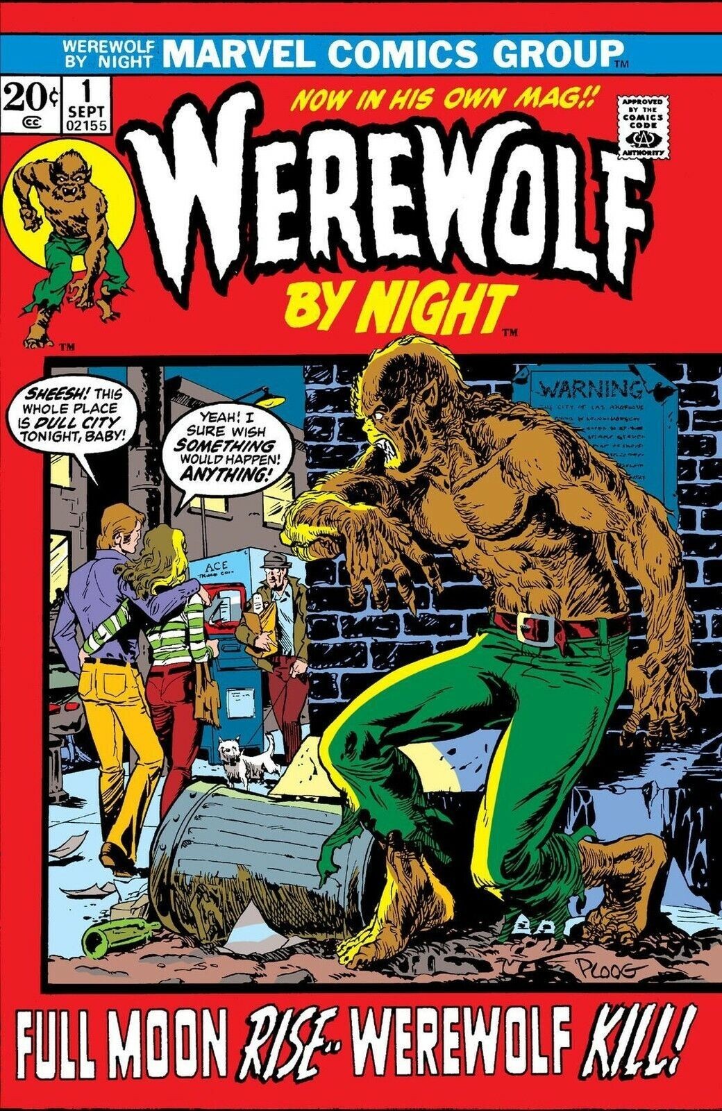 WEREWOLF BY NIGHT #1 COMIC BOOK COVER Poster print 11″x17″ free shipping
