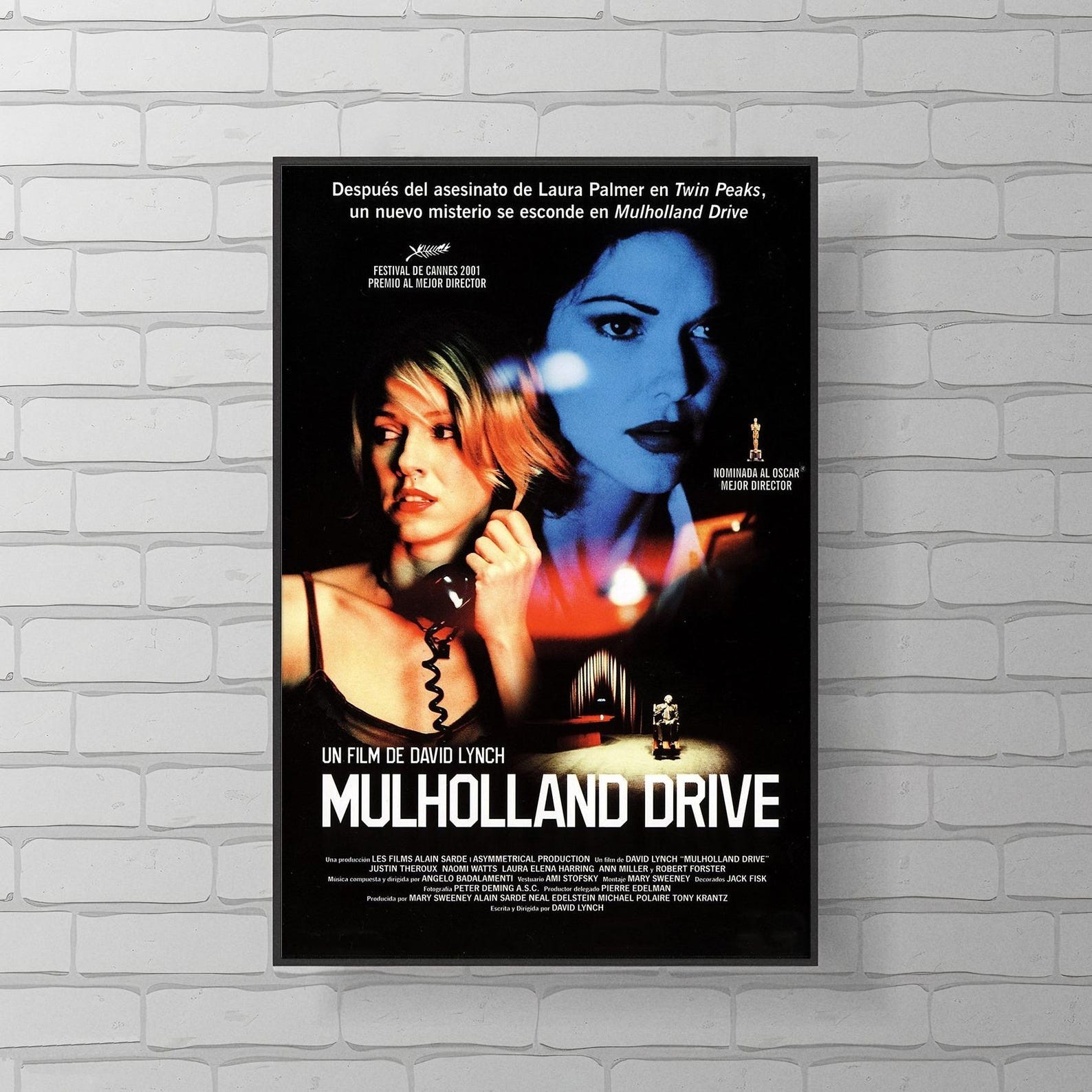 Mulholland Drive Movie Poster, Classic Film Wall Art, Retro Cinema Print