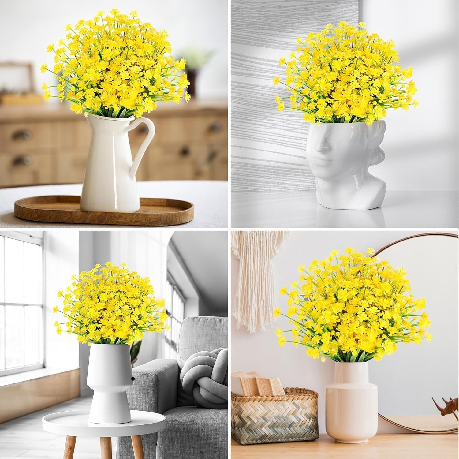 Versatile 24 Count Silk & Plastic Flowers – Durable Decor for All Occasions