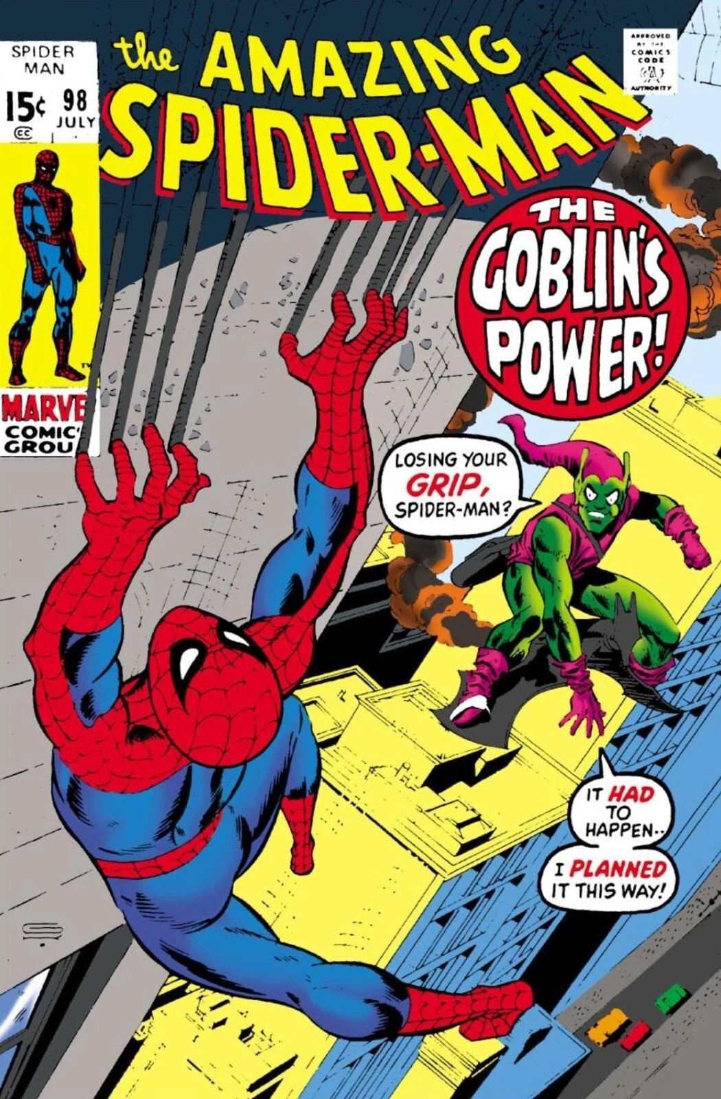 AMAZING SPIDER-MAN #98 COMIC BOOK COVER Poster print 11″x17″ inches