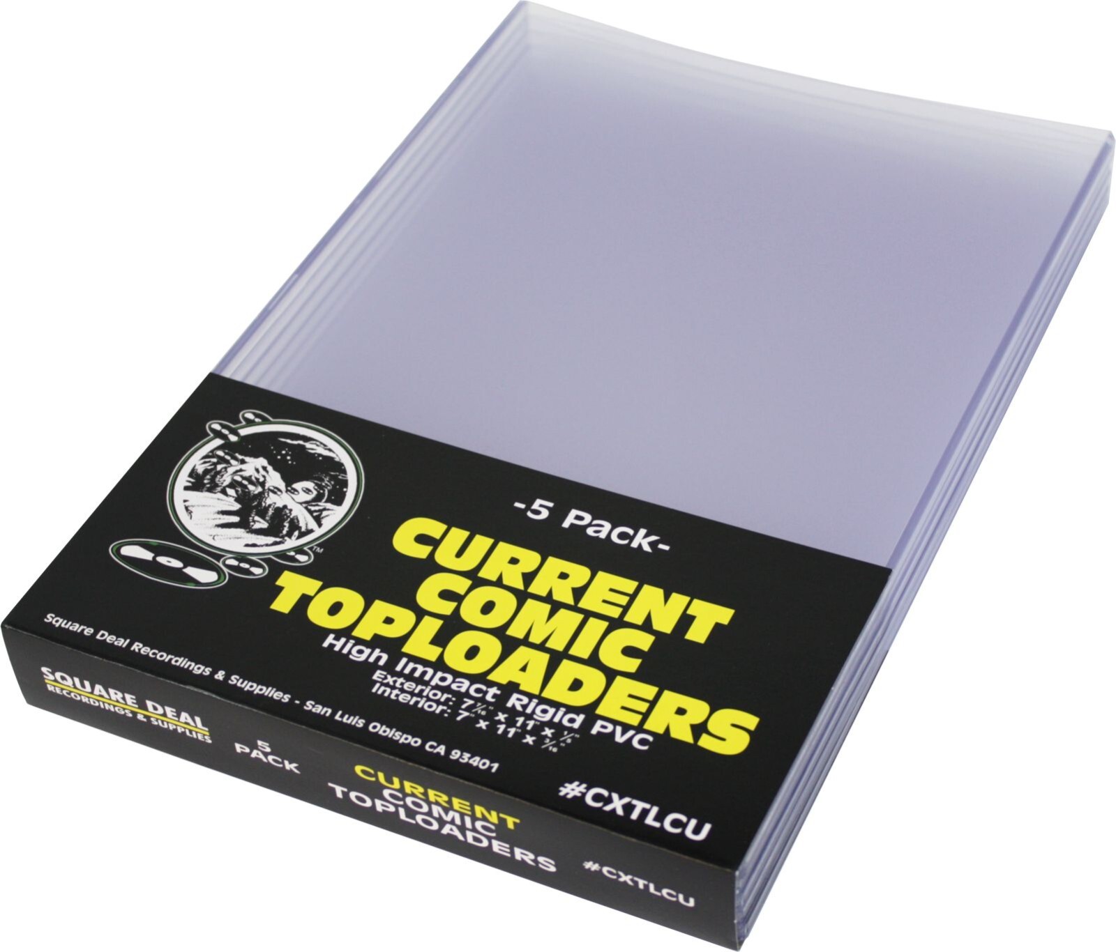 (100) CXTLCU Current Comic Book Topload Holder Top Loader PVC Holder Sleeve NEW
