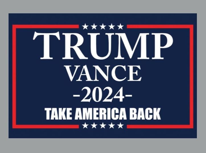 Trump Vance 2024 Take America Back Die Cut Glossy Fridge Magnet