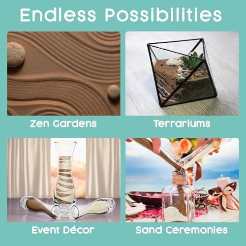 1.5 lbs 22 oz Tan Unity Sand Warm Colored Vase Filler Craft Terrarium Hub