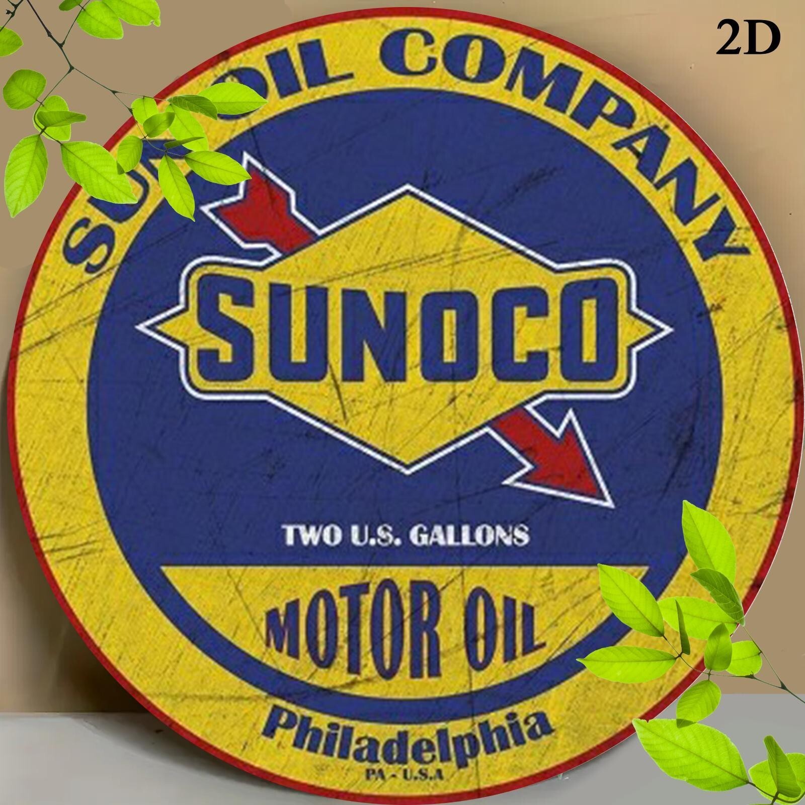 Sunoco Gasoline Race Fuel Aluminum Round Weatherproof Sign YOU CHOOSE