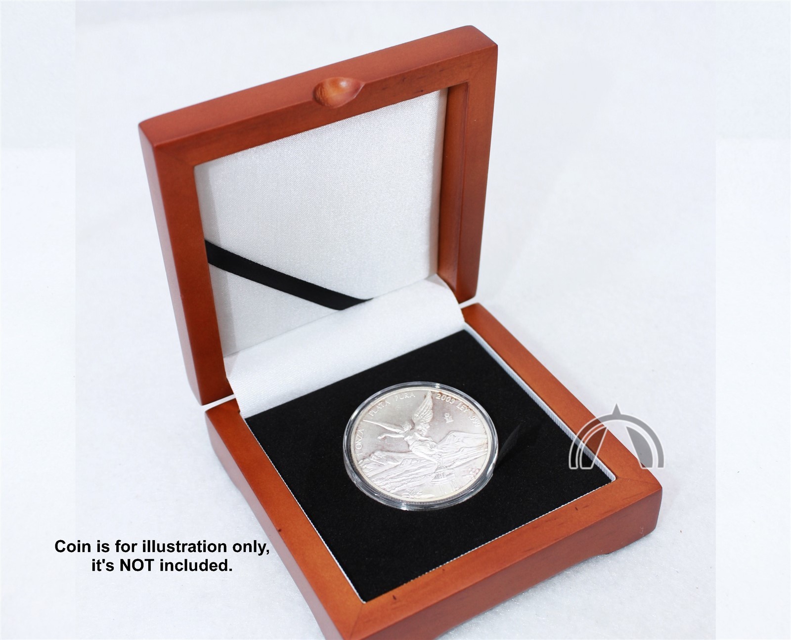 Solid Wood Box for Mexico 1oz Silver Libertad in Direct Fit Capsule (1986-Pres)
