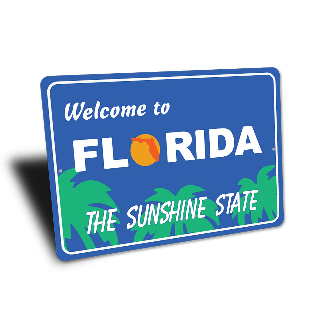 Welcome To Florida Road Metal Sign