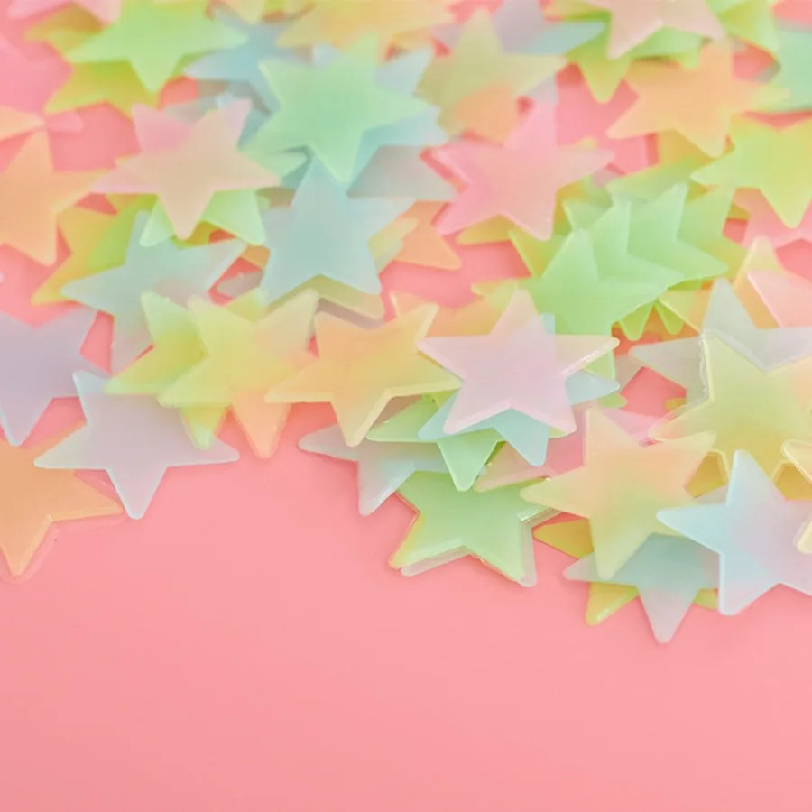 200 Piece Luminous Star Wall Sticker, Easy To Tear and Stick, Suitable for Bedro