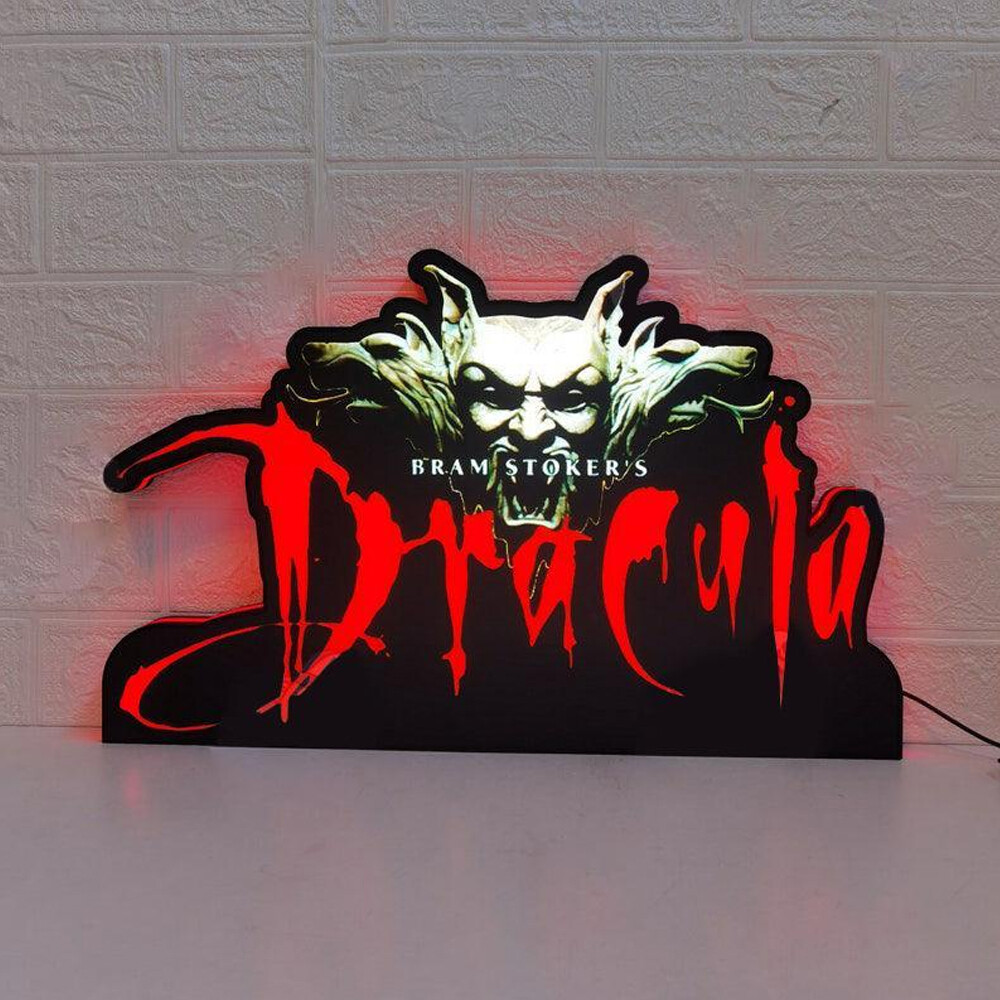 Dracula Bram Stoker’s Pinball Topper 3D Printed LED Lightbox Arcade Decor