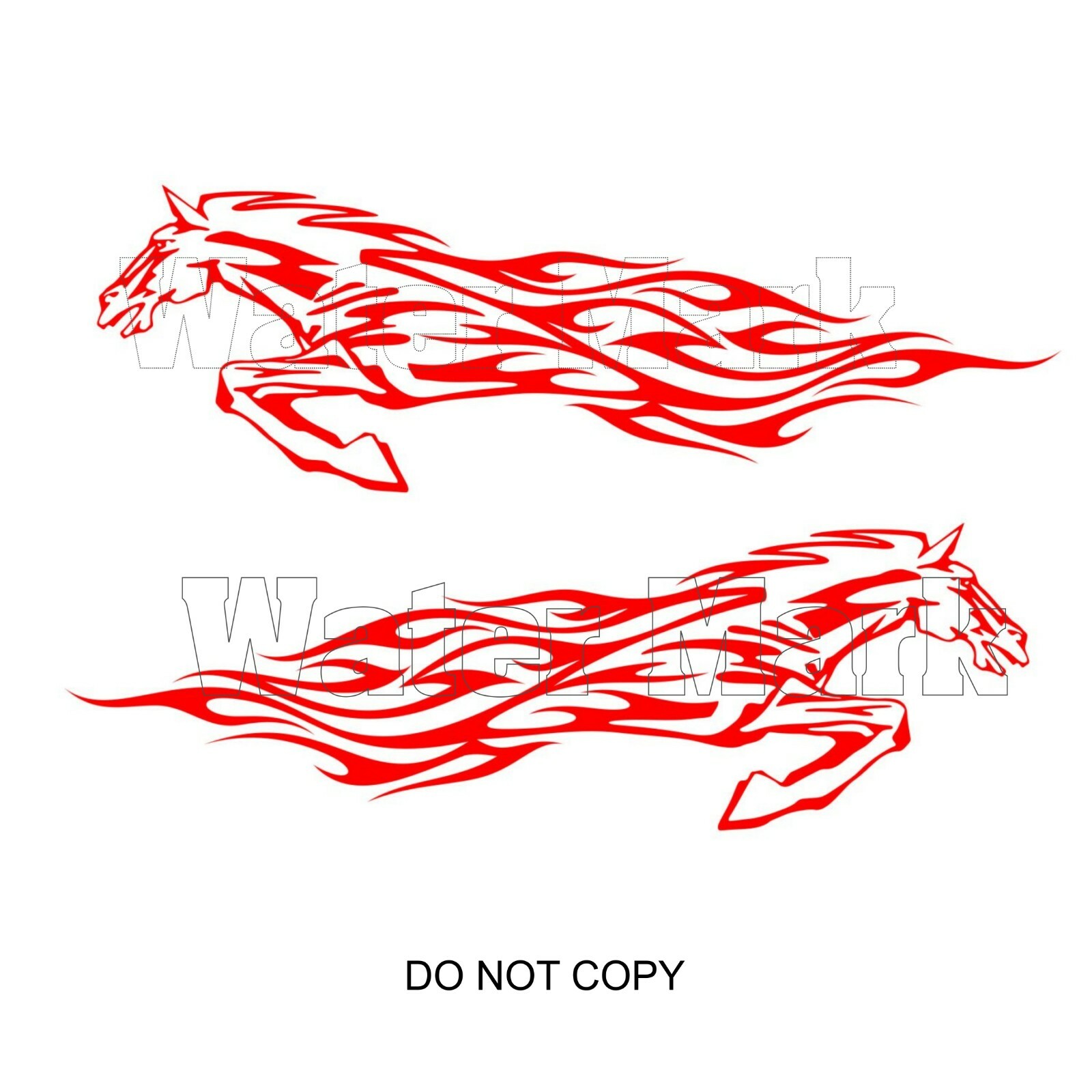 Flame Running Horse Vinyl Decals – Cars, Boats, Motorcycles More – Select Color