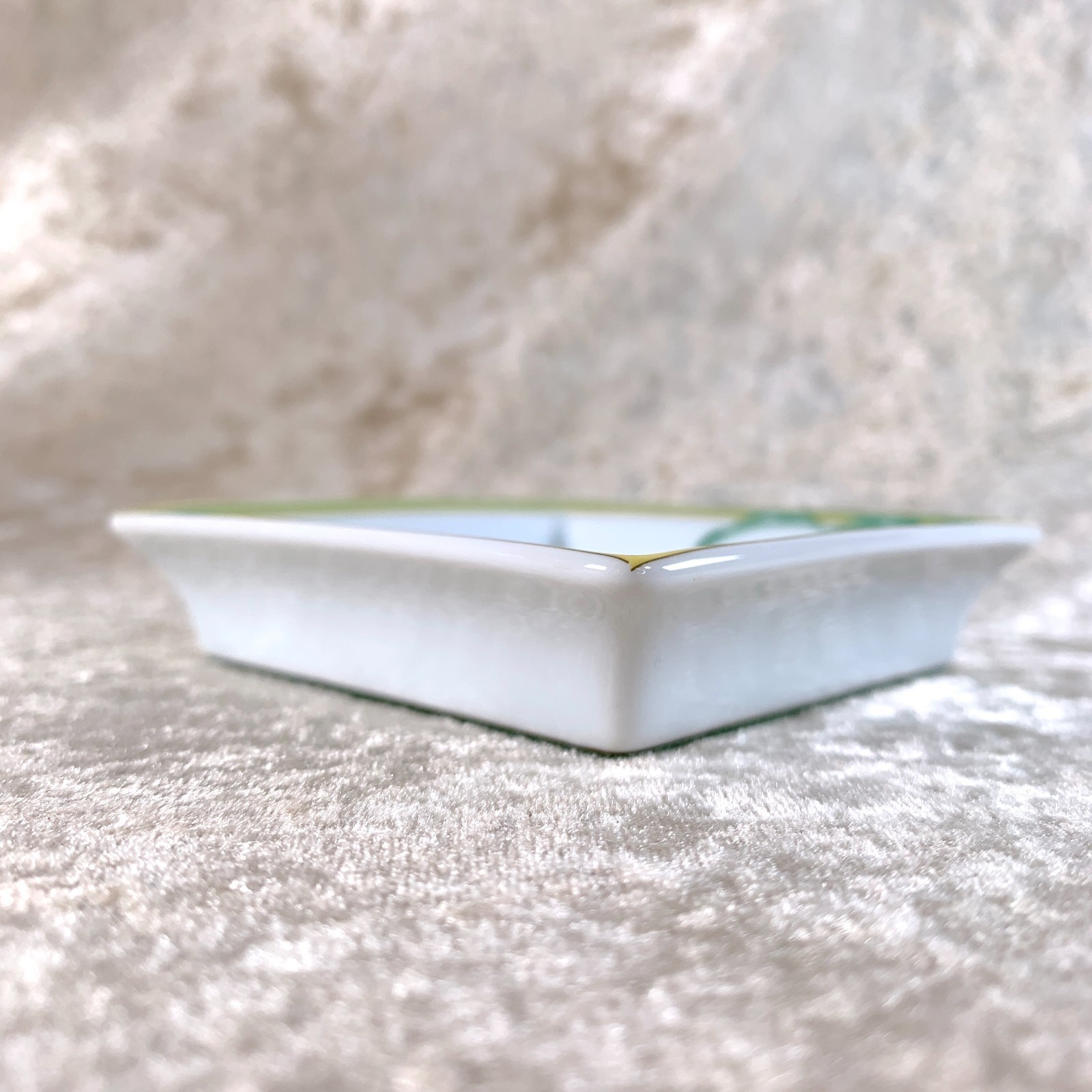 Vintage Hermes Paris Mini Tray Toucans Porcelain Ashtray 8 x 8 cm