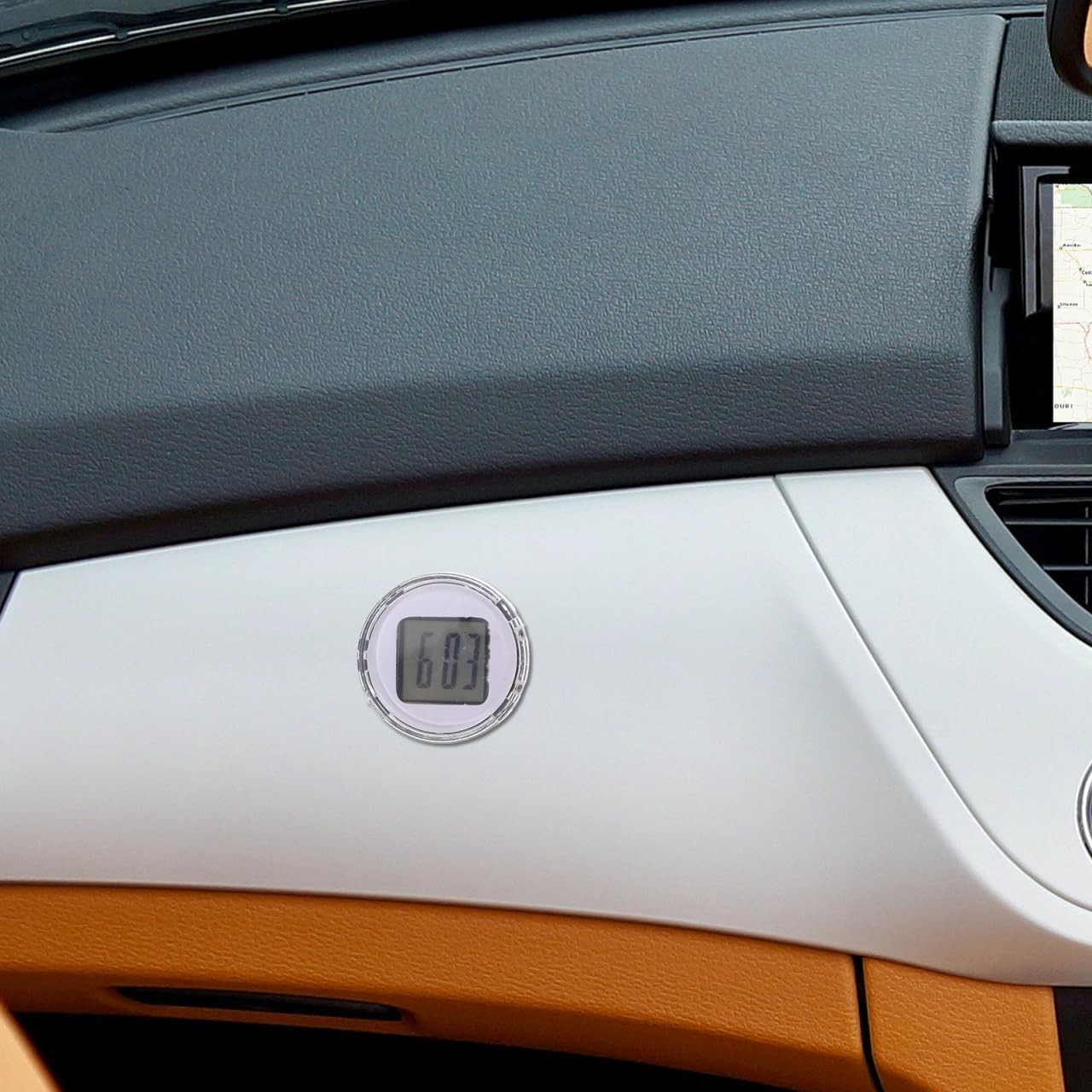 Sleek Mini Waterproof Digital Clock for Cars and Motorcycles – Easy Stick-on