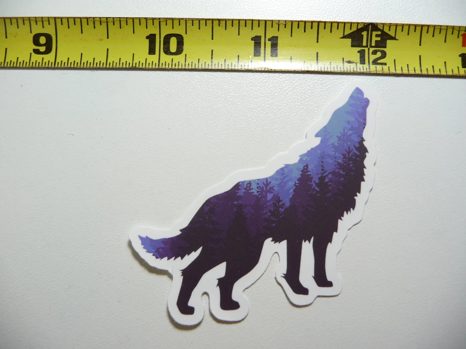 WOLF HOWLING TREES SCENE BODY SMALL STICKER DECAL DOG WILD ANIMAL FUNNY