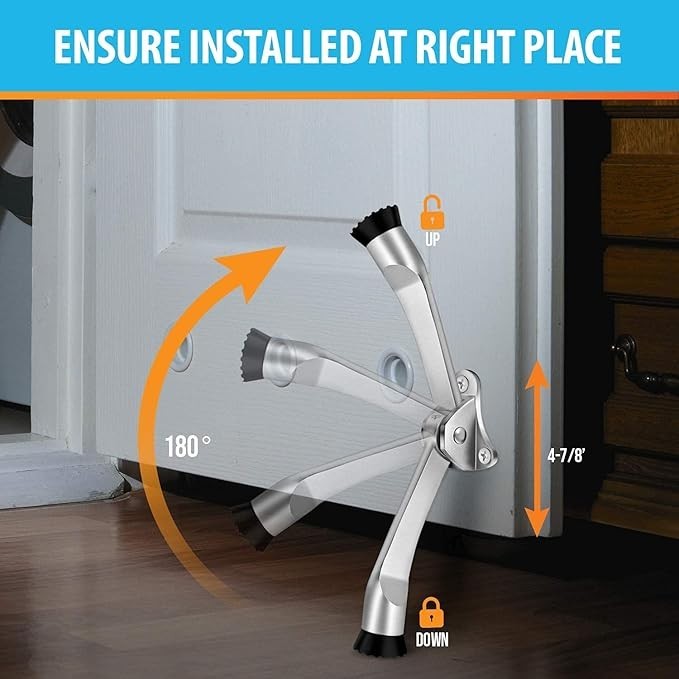 4 Inch KickDown Door Stopper Heavy Duty Non Slip Stop Kickstand Hinge Holder