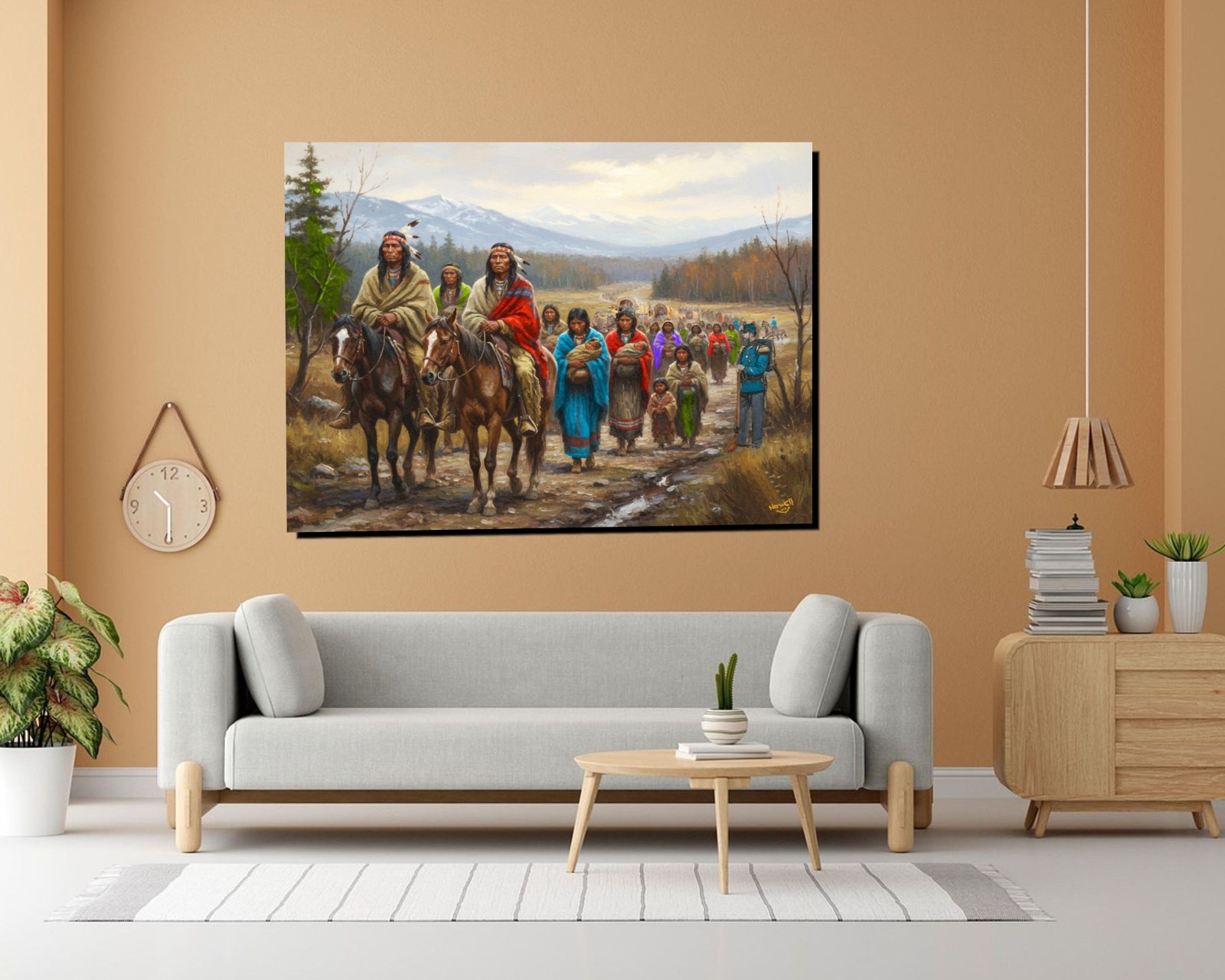 Trail Of Tears Native American Indian Art Historic Oil Painting SN/LE 25 Prints
