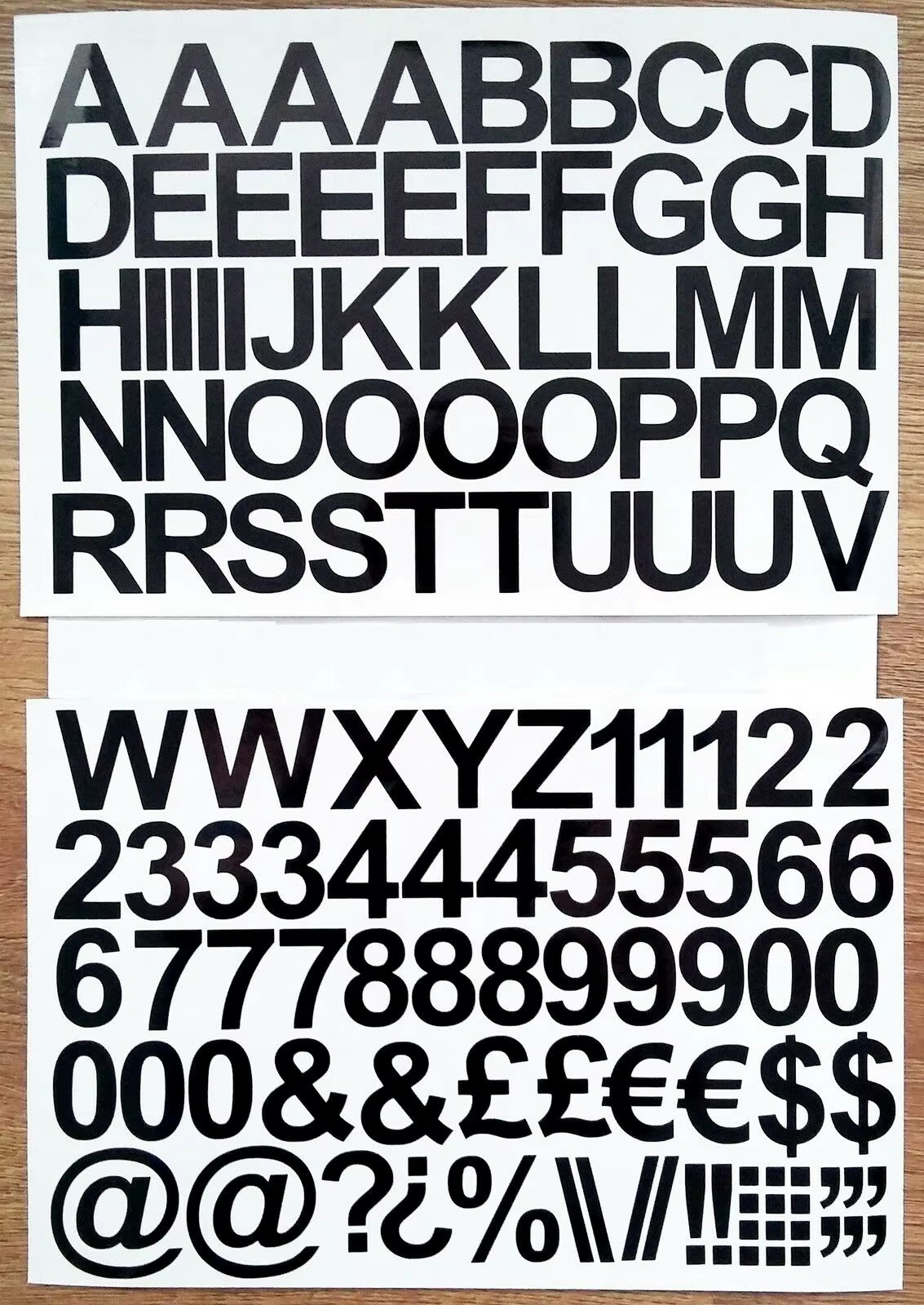 1″, 2″, 3″ SELF ADHESIVE VINYL LETTERS & NUMBERS UPPER STICKERS CAR STICKER