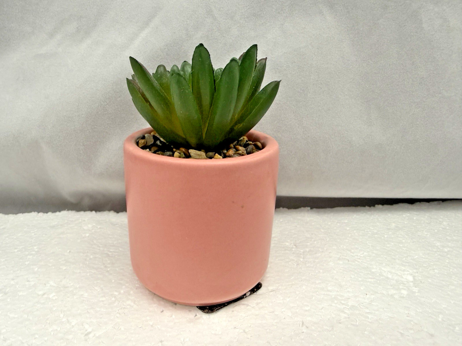 Potted Faux Succulent Pink ”Love” 4″ FAST SHIP!