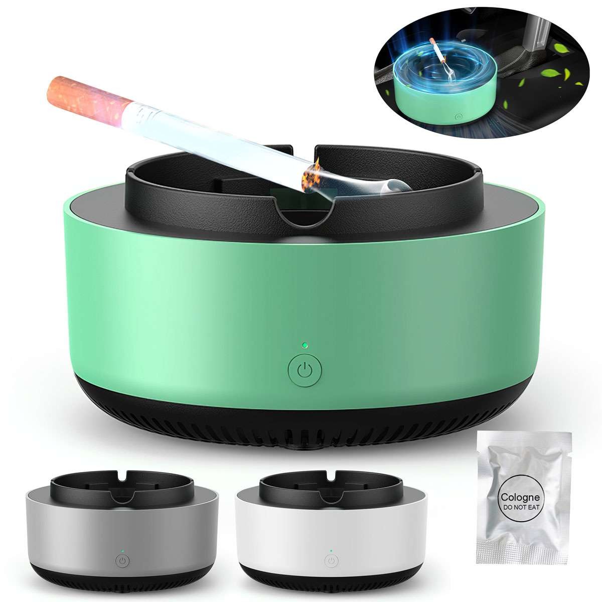 Smokeless Ashtray 2 in 1 Air Purifier Multifunctional Smokeless Negative Ions