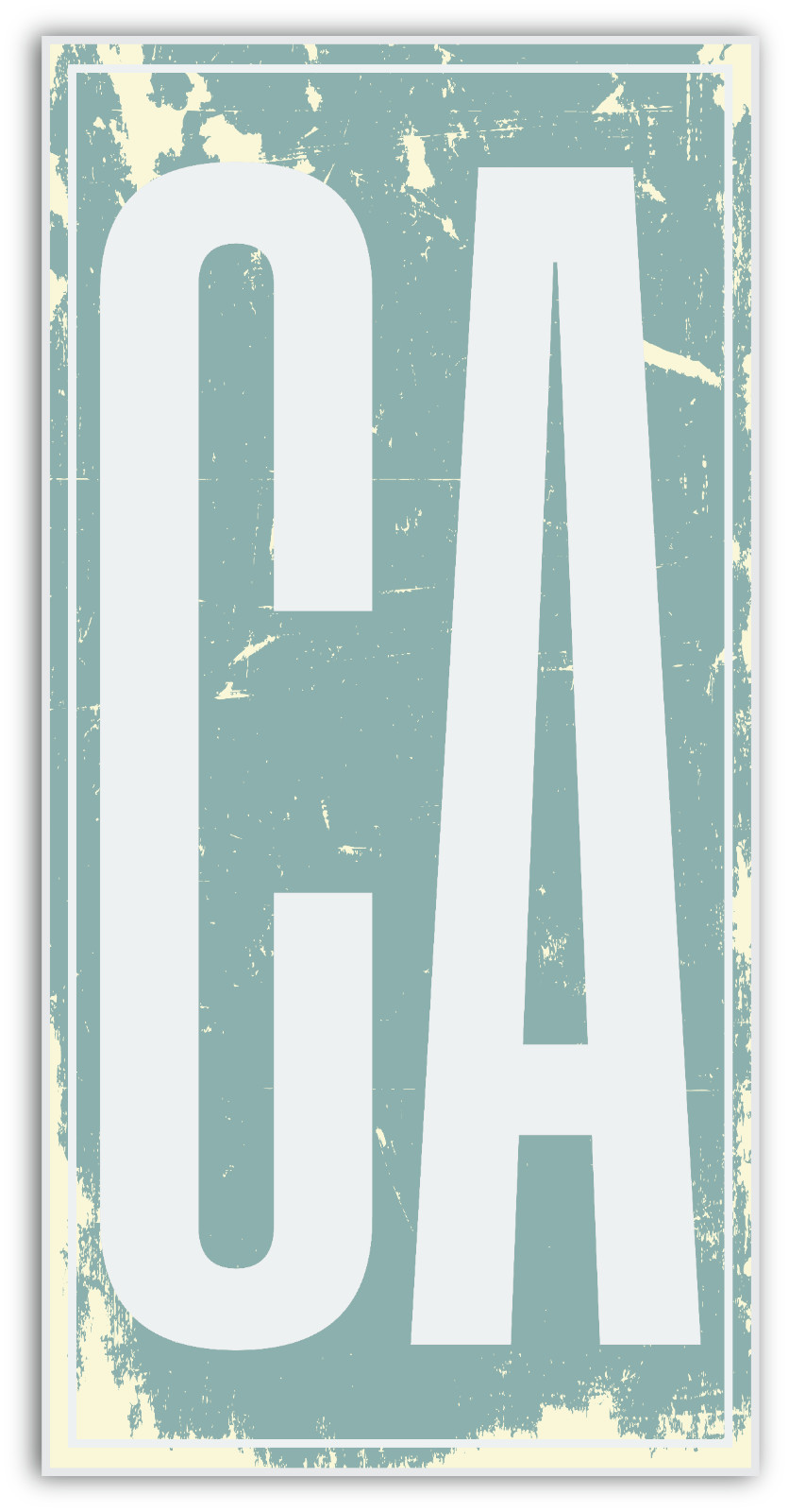 California Wall Sign – CA Aluminum Sign – Coastal Decor, Surf, Salt Life