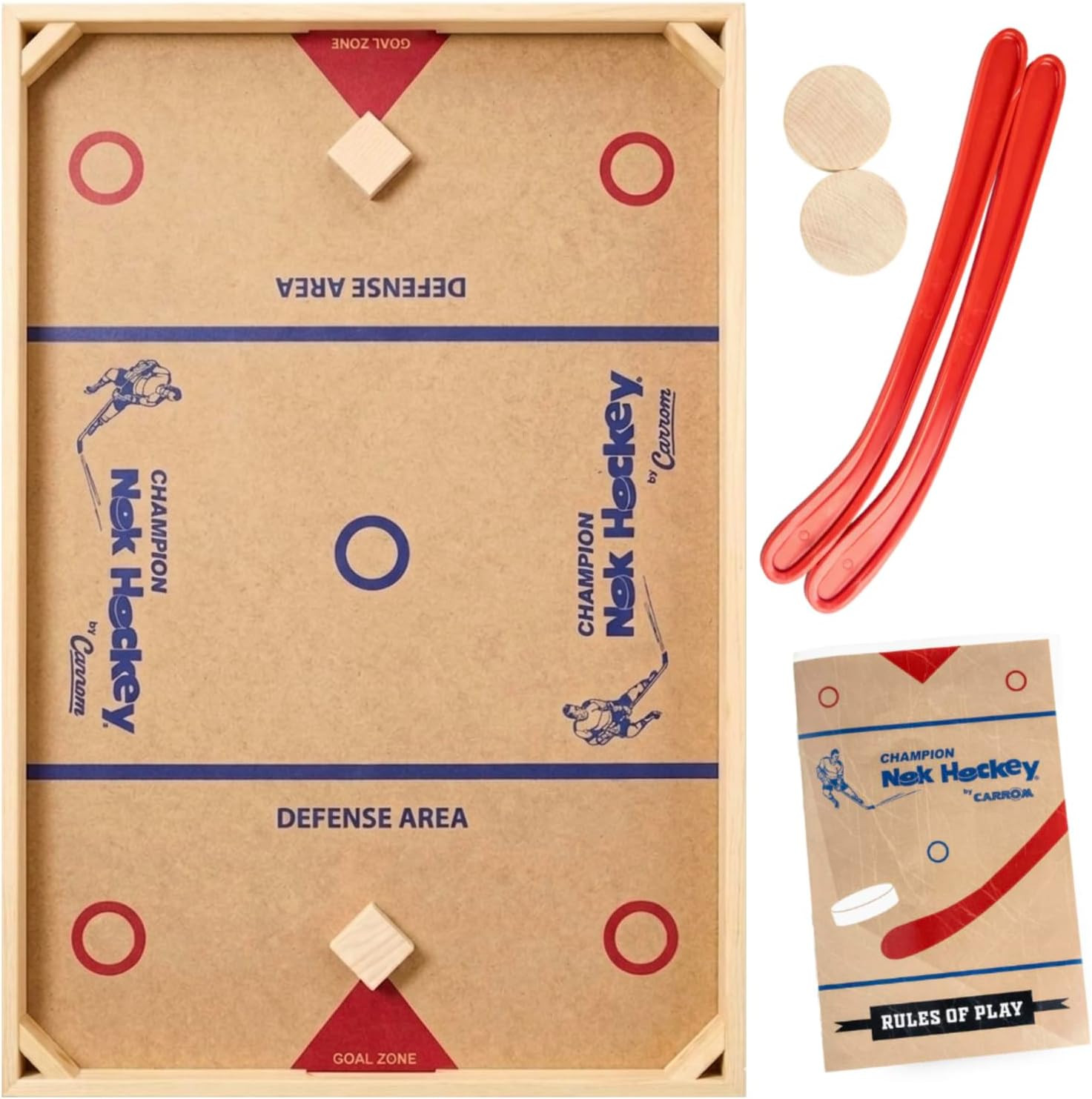 Champion Nok Hockey Game (Standard Size) — Wooden Board Games for Adults & Child