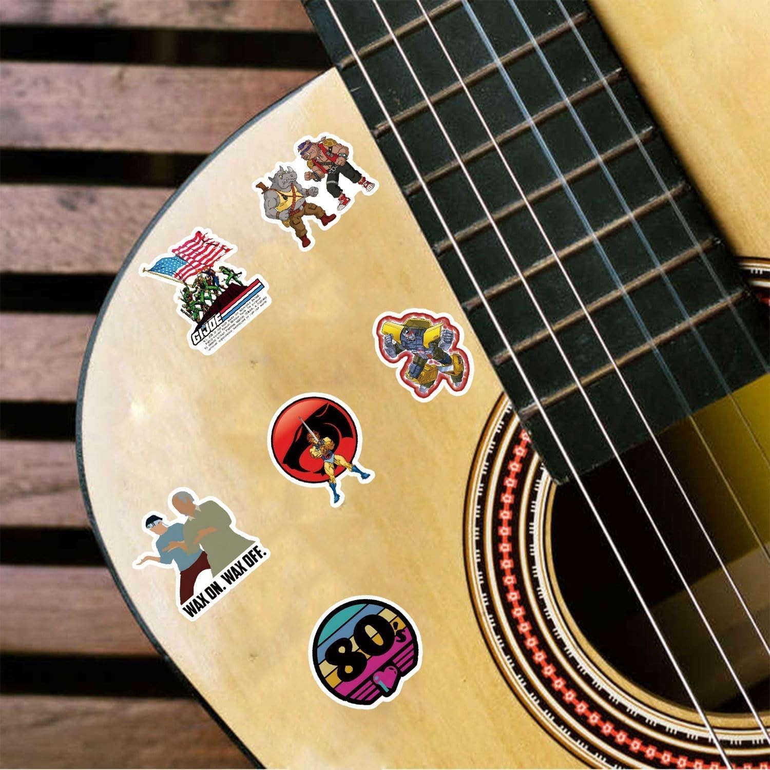 80s Cartoon Stickers Pack – 63 Vinyl Decals for Kids and Teens’ Decor