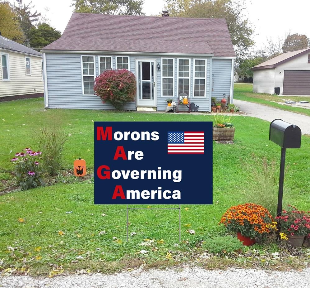 Anti Trump Yard Signs Political Protest Anti Maga Yard Sign with Yard Stake 1…