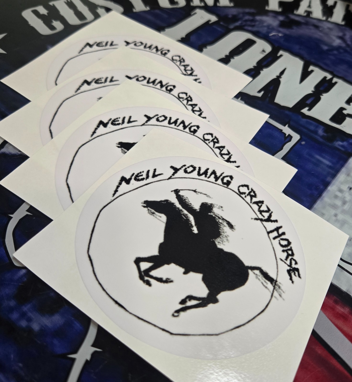 LAMINATED NEIL YOUNG CRAZY HORSE STICKER