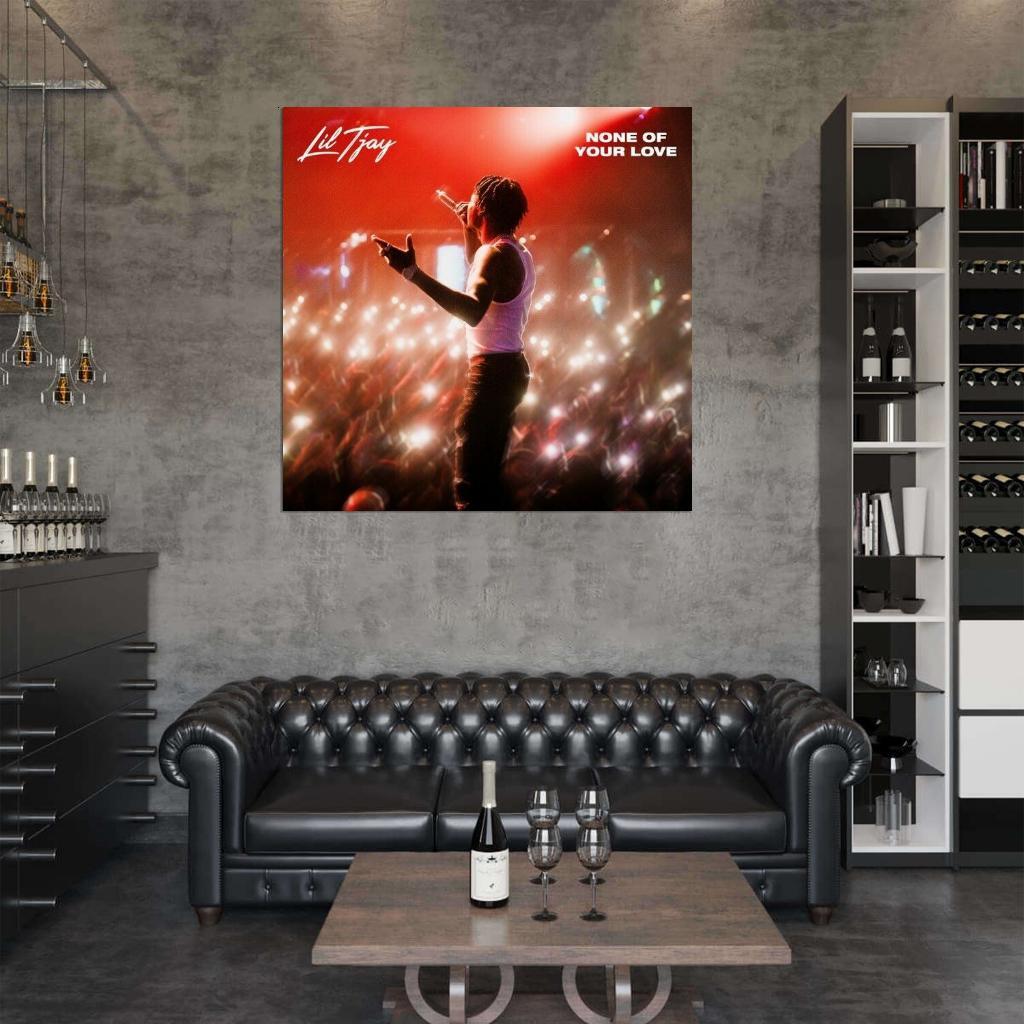 559244 Lil Tjay ”None of Your Love” Album HD Cover Art 16×12 WALL PRINT POSTER