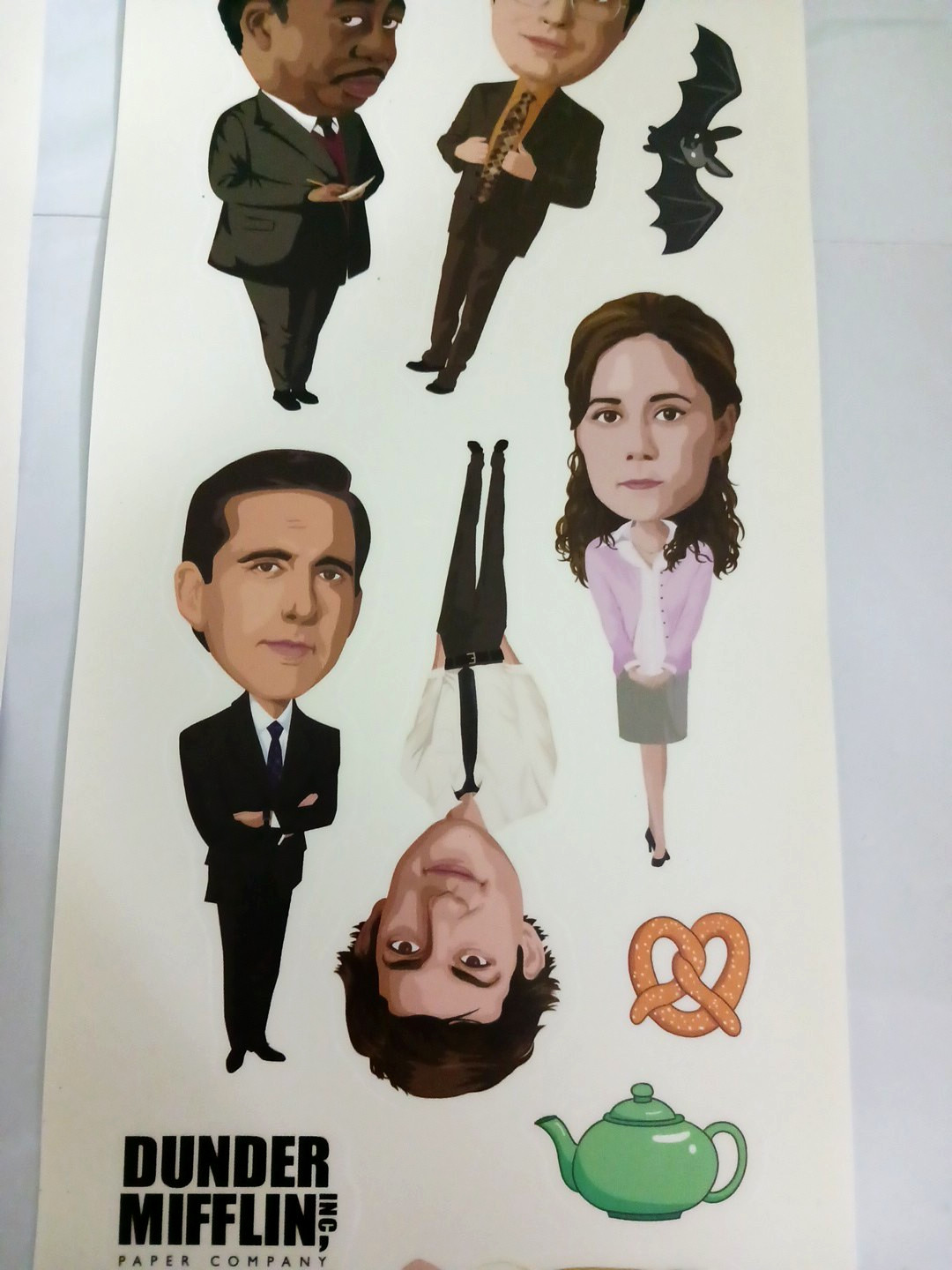 The Office Wall Decal Stickers. 5″ tall people. tea pot, pretzel. 5 or more. New