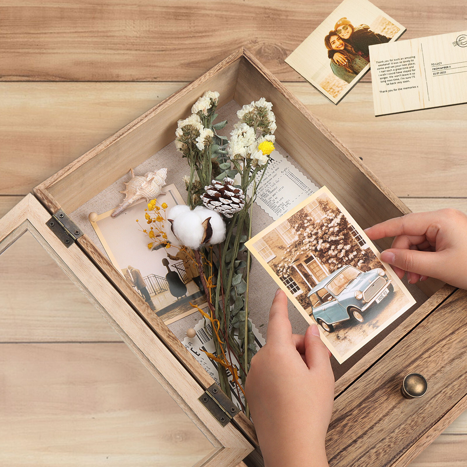 Shadow Box Display Case Large 11×16 Shadow Box Picture Frame W/ Drawer