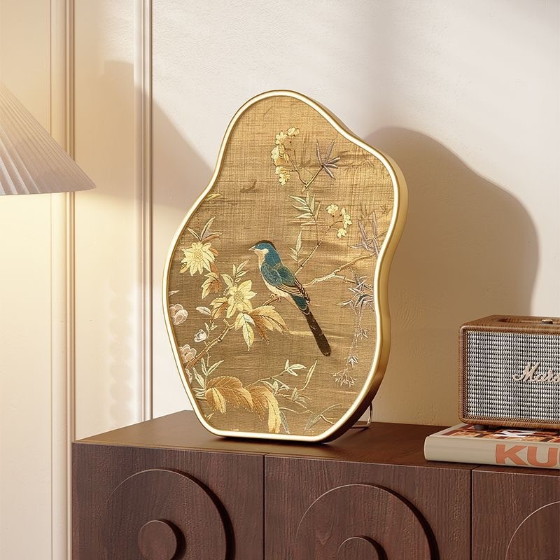 Vintage Retro Floral Tabletop Art Decor Botanical Nature-Inspired Display Plaque