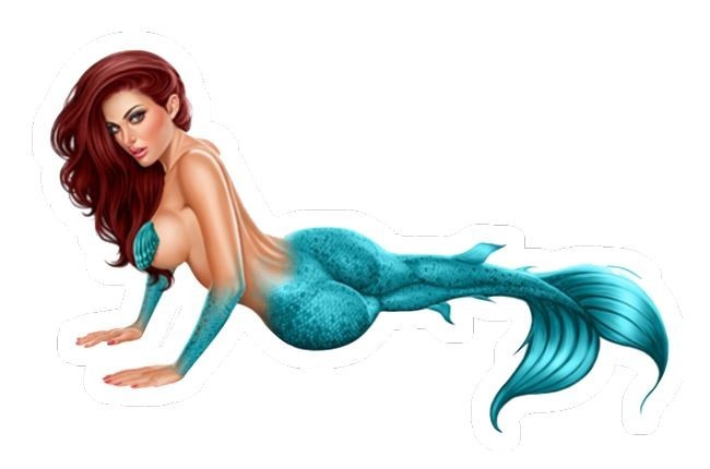 Sexy Mermaid Vinyl Die Cut Sticker