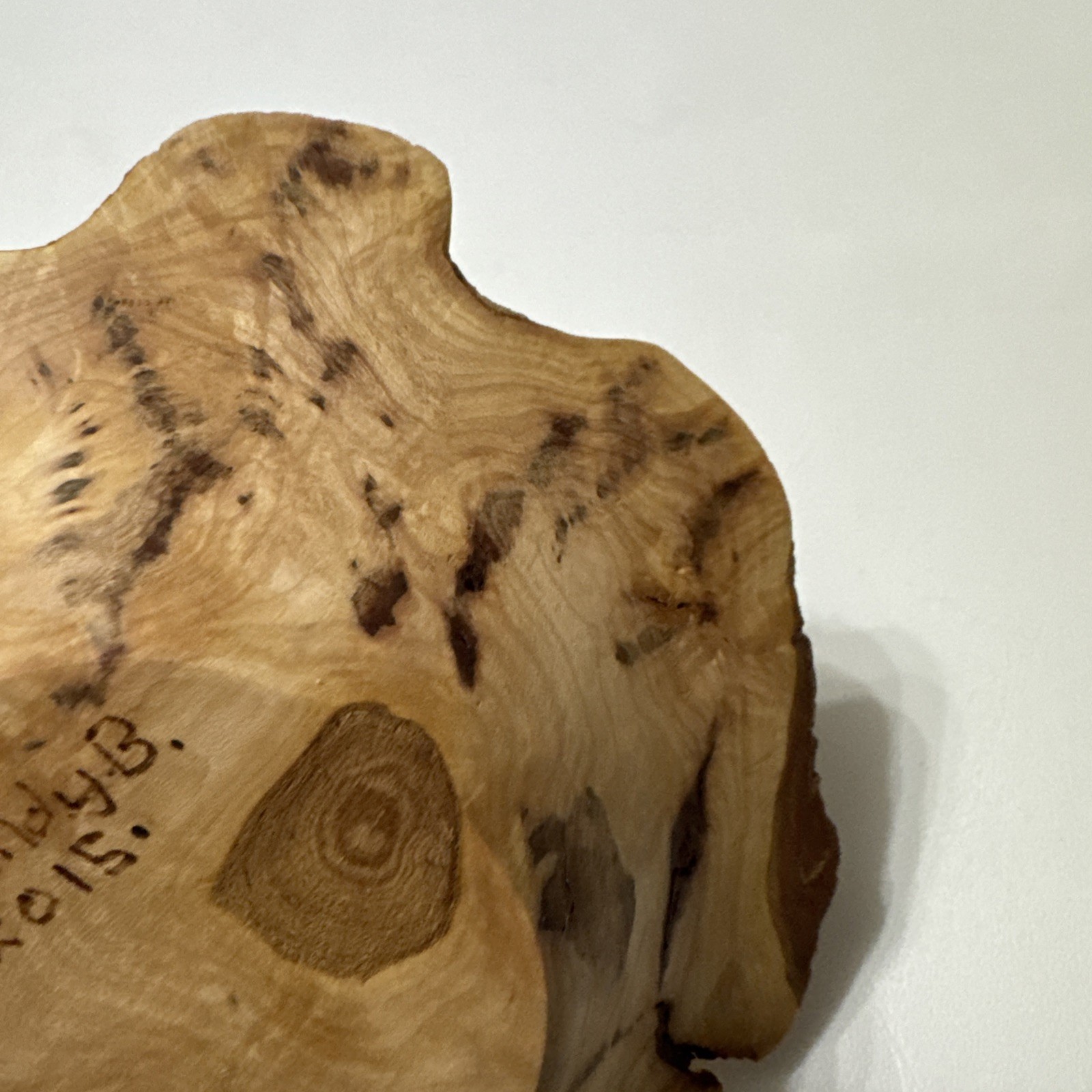 Hand Carved Root Wood Bowl Live Edge & Knot Tree Rustic Bowl Smooth 6.5”